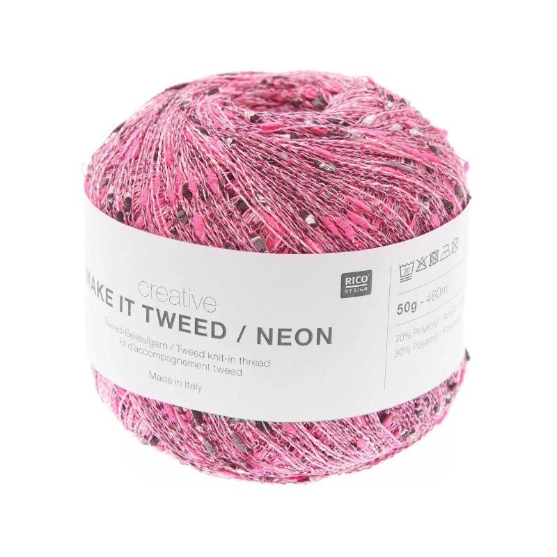 Creative Make It Tweed Pink Neon, RICO YARNS   