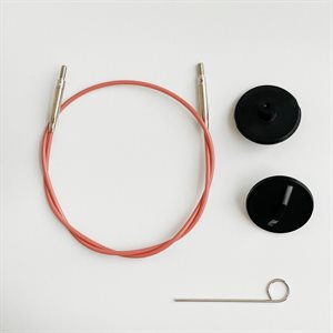 Câble Intelligent Rose avec Embout Pivotant pour aiguilles LYKKE, Knitter’s Pride, Knit Pro ou Knit Picks