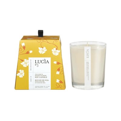 Tea Leaf & Honey Flower Soy Candle – PURE LIVING