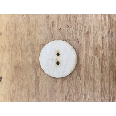 Round Wood Button - 30mm (1''1 / 8)
